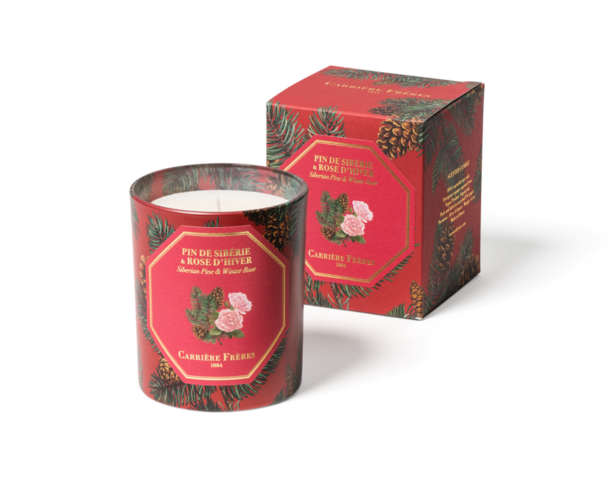 HOLIDAY Siberian Pine & Winter Rose - Carrière Frères Scented Candle 185g