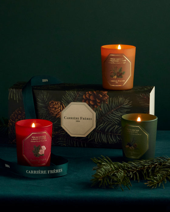HOLIDAY Siberian Pine Gift Set - Carrière Frères Scented Candle