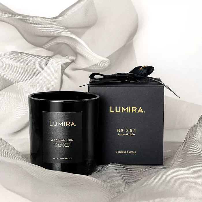 No.352 Leather & Cedar - LUMIRA Scented Candle 300g